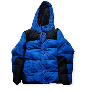 Wonder Nation Blue and Black Puffer Jacket